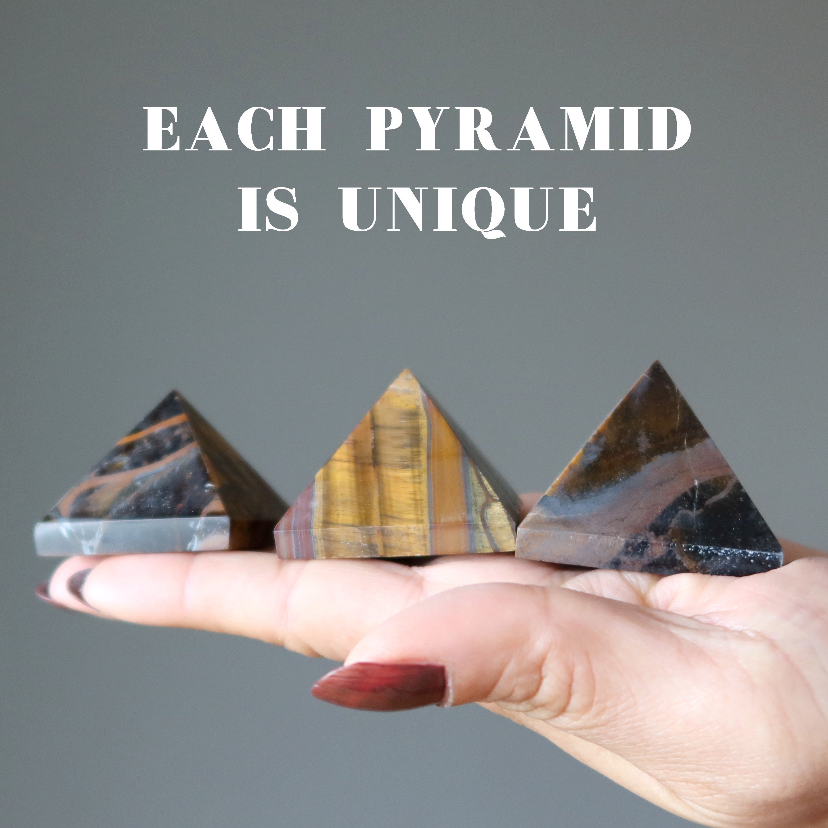 Tigers Eye Pyramid Iron Hematite Jasper Crystal Gala