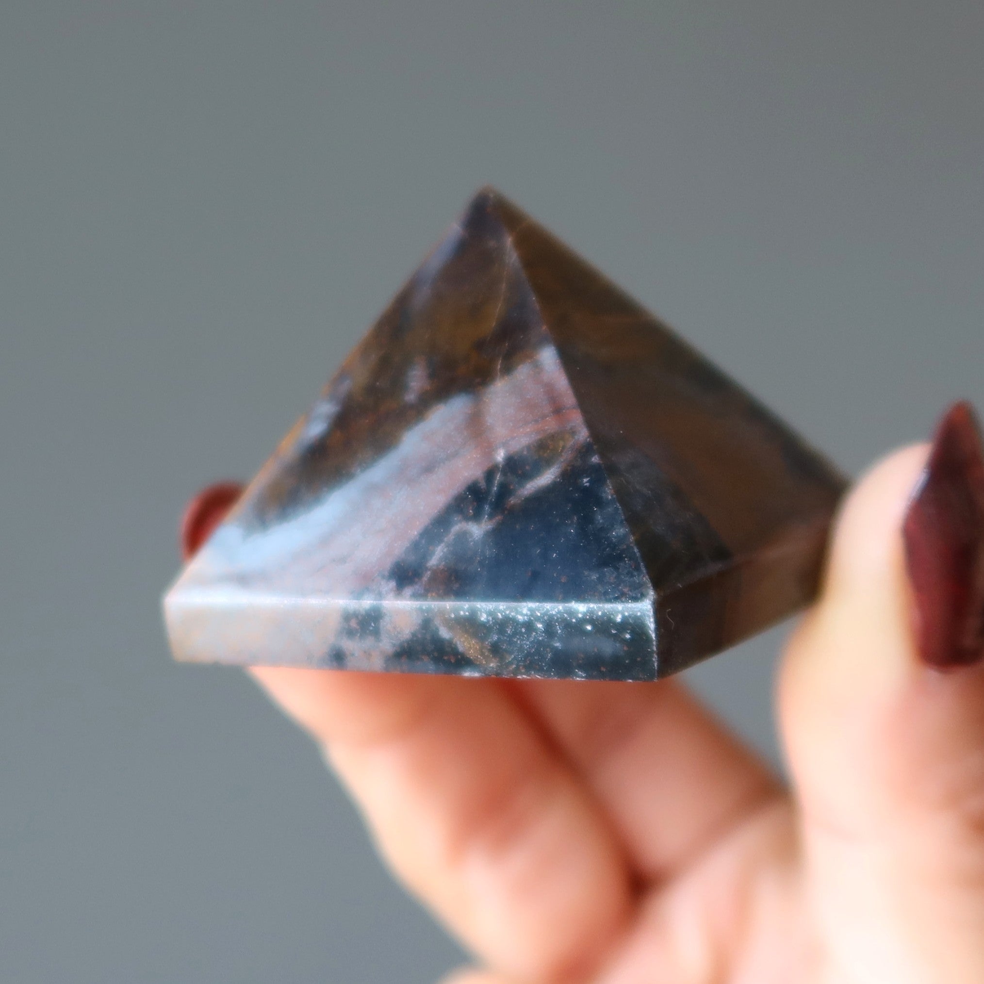 Tigers Eye Pyramid Iron Hematite Jasper Crystal Gala