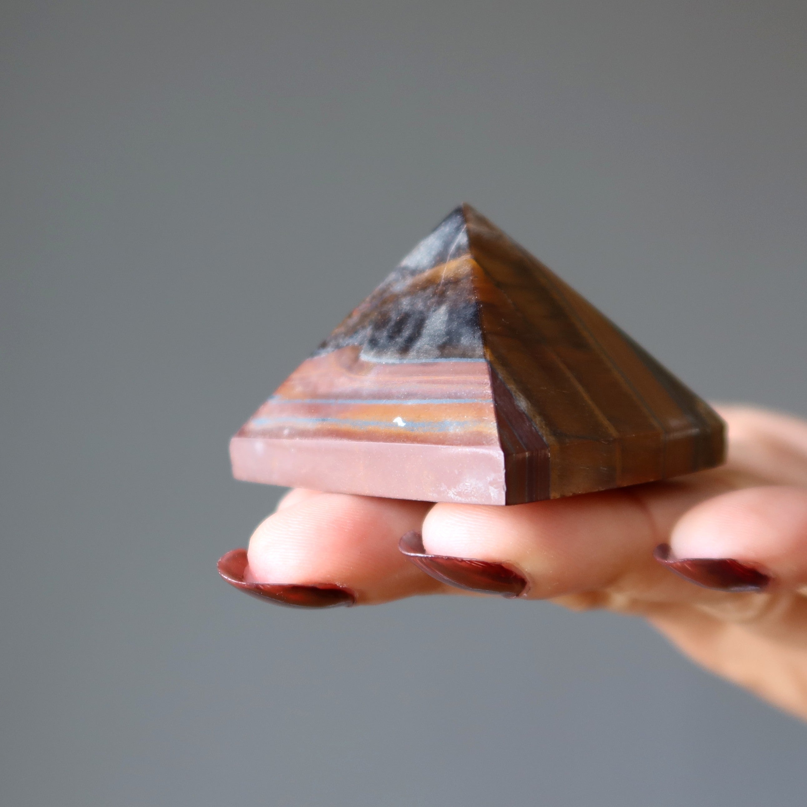 Tigers Eye Pyramid Iron Hematite Jasper Crystal Gala