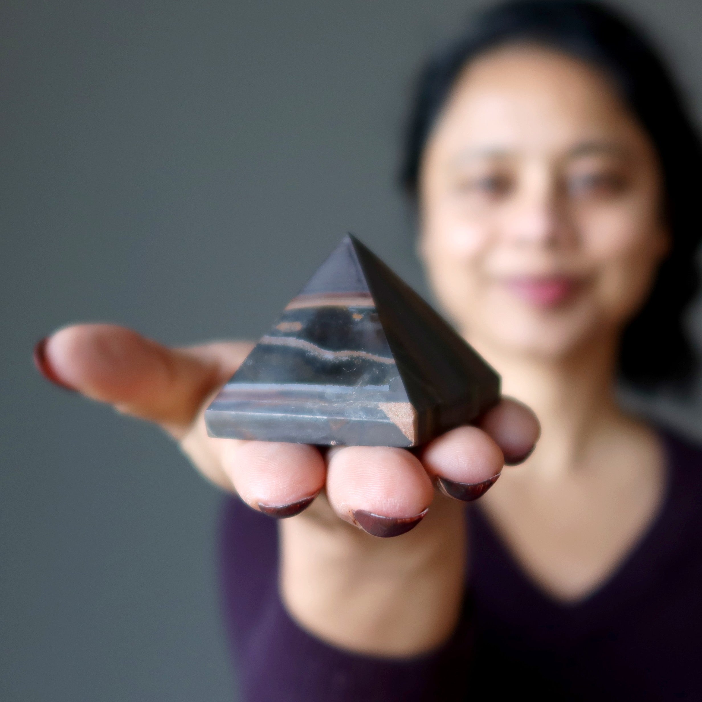 Tigers Eye Pyramid Iron Hematite Jasper Crystal Gala