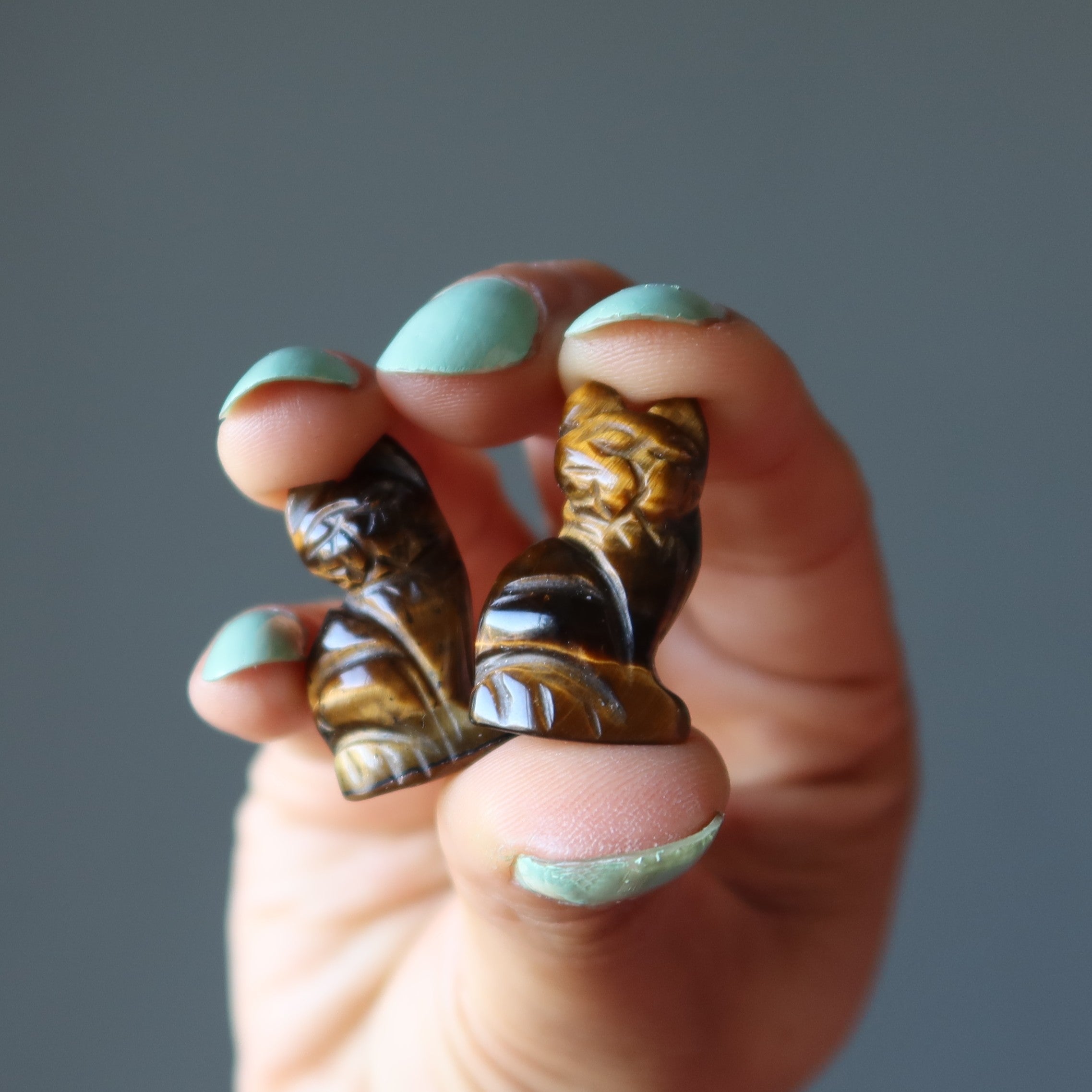 Tigers Eye Cat 1" Miniature Animal I'm All Confidence