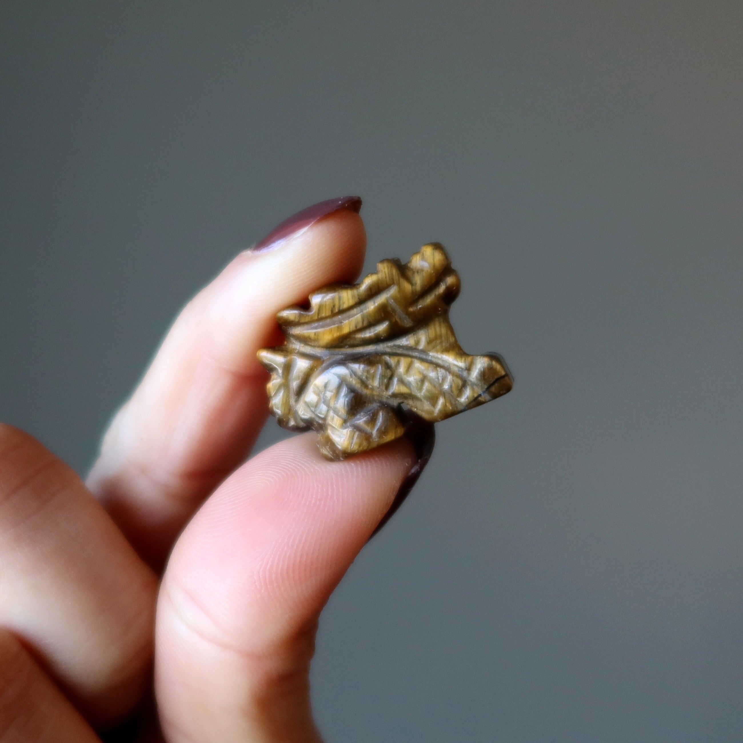 Paire de dragons œil de tigre, 2,5 cm, animaux miniatures de protection