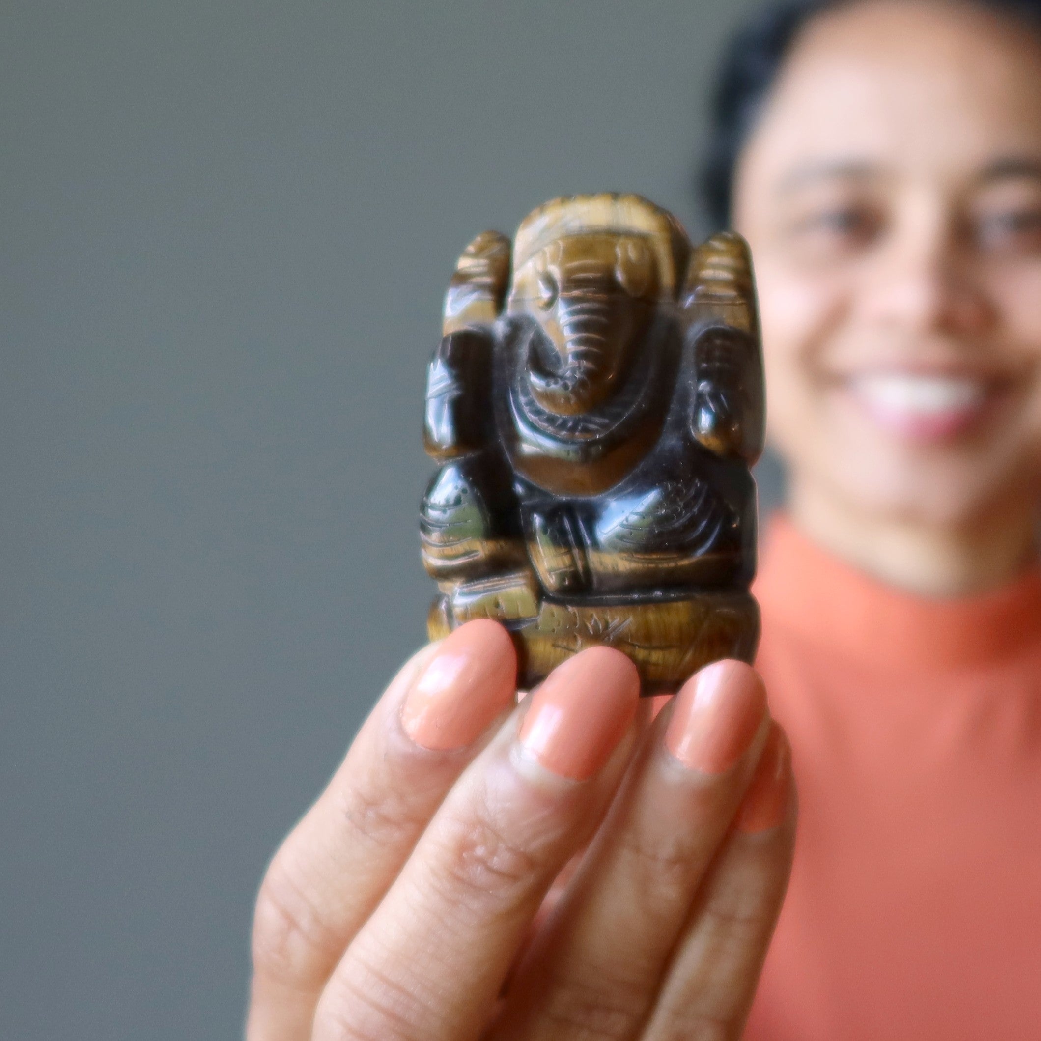 Tigers Eye Ganesh Hindu Elephant Business Success