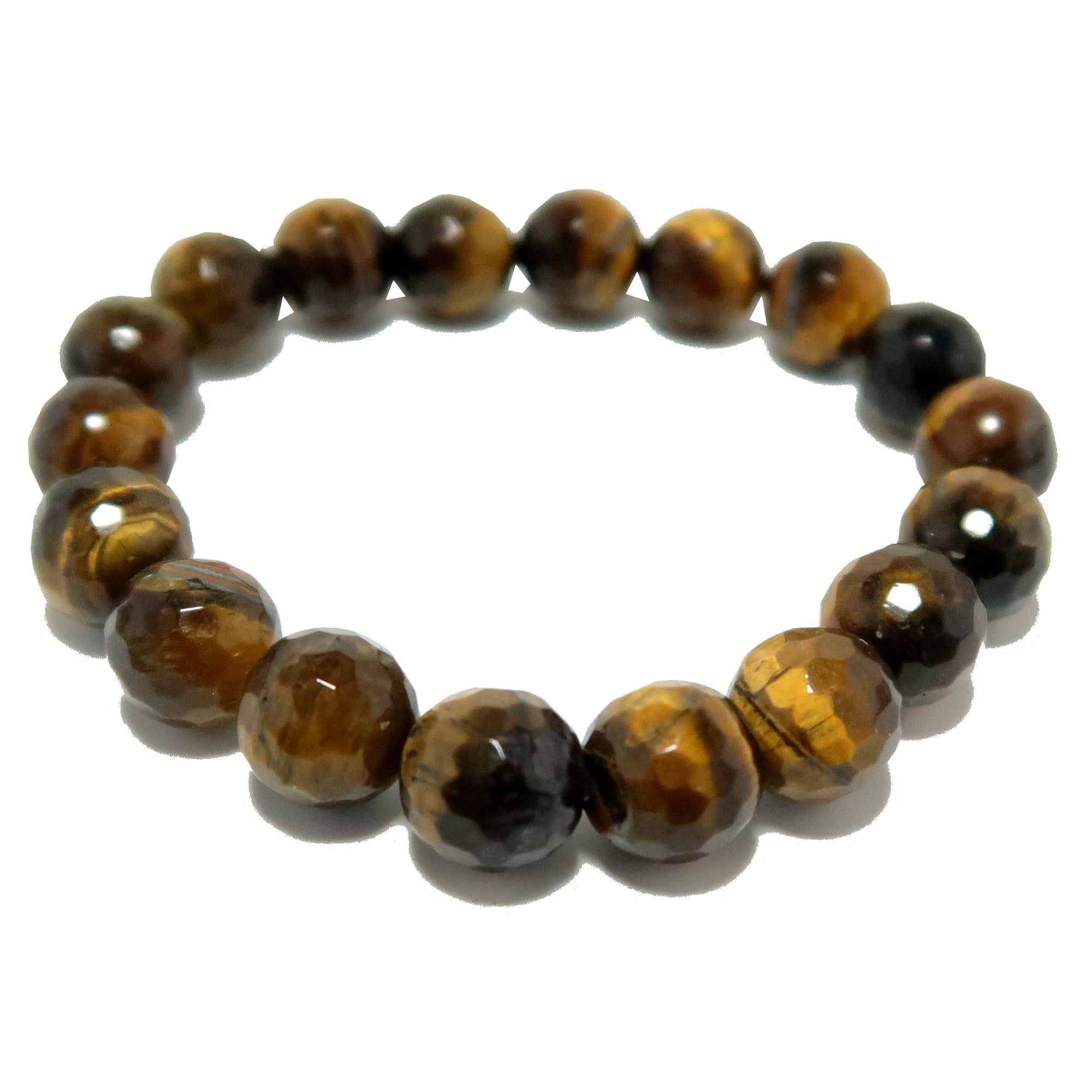 Tigerauge Armband Goldene Tigerin facettiert