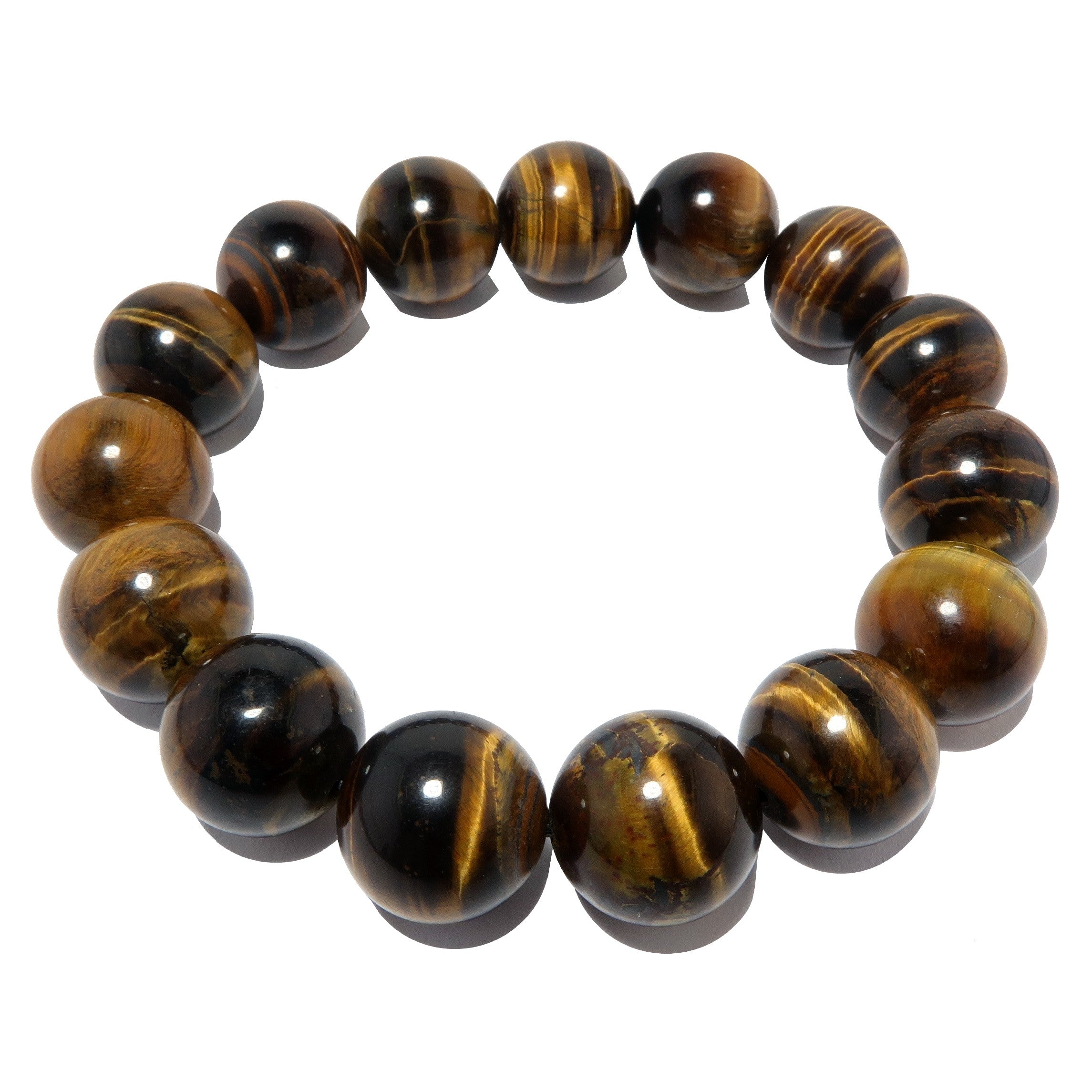 Tigerauge Armband Goldener Zuversichtsstein
