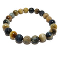 Tigers Eye Bracelet Honey Brown Blue Hawks Stone