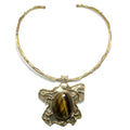 Tigers Eye Necklace Roaring Golden Goddess Choker