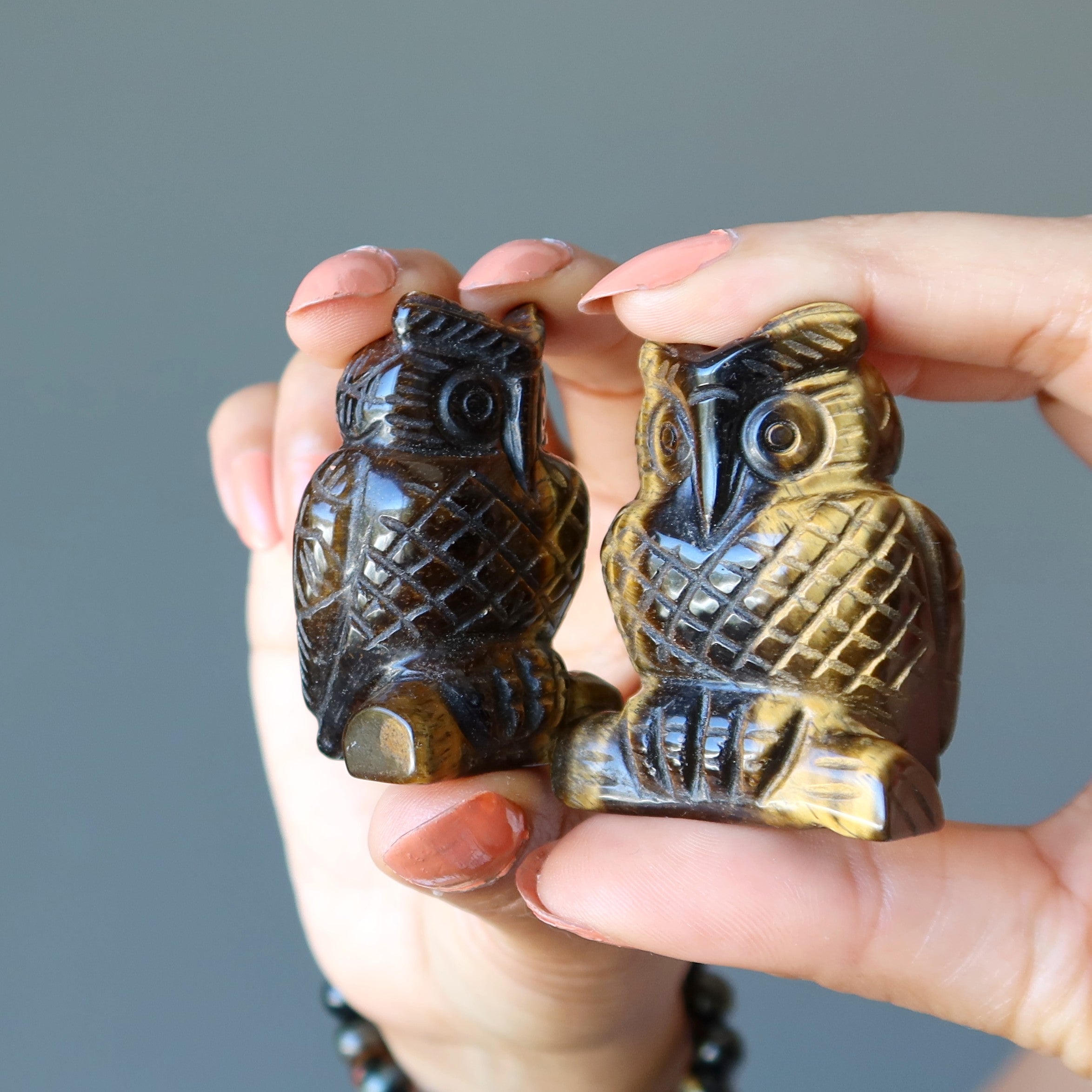 Œil de tigre Hibou Prêt, partez Pierre visionnaire