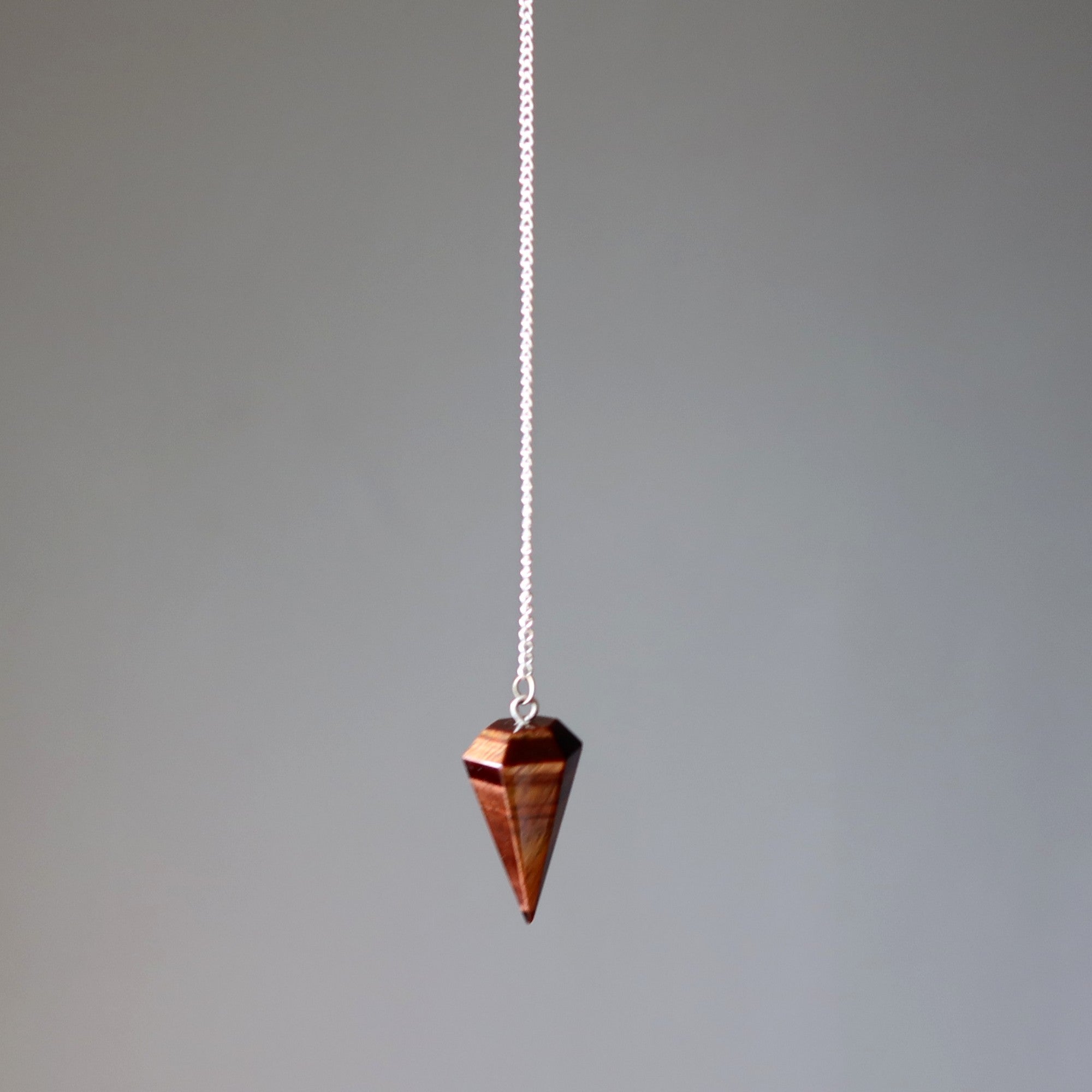 Tigers Eye Pendulum Mind Reader Red Tigers Eye Crystal