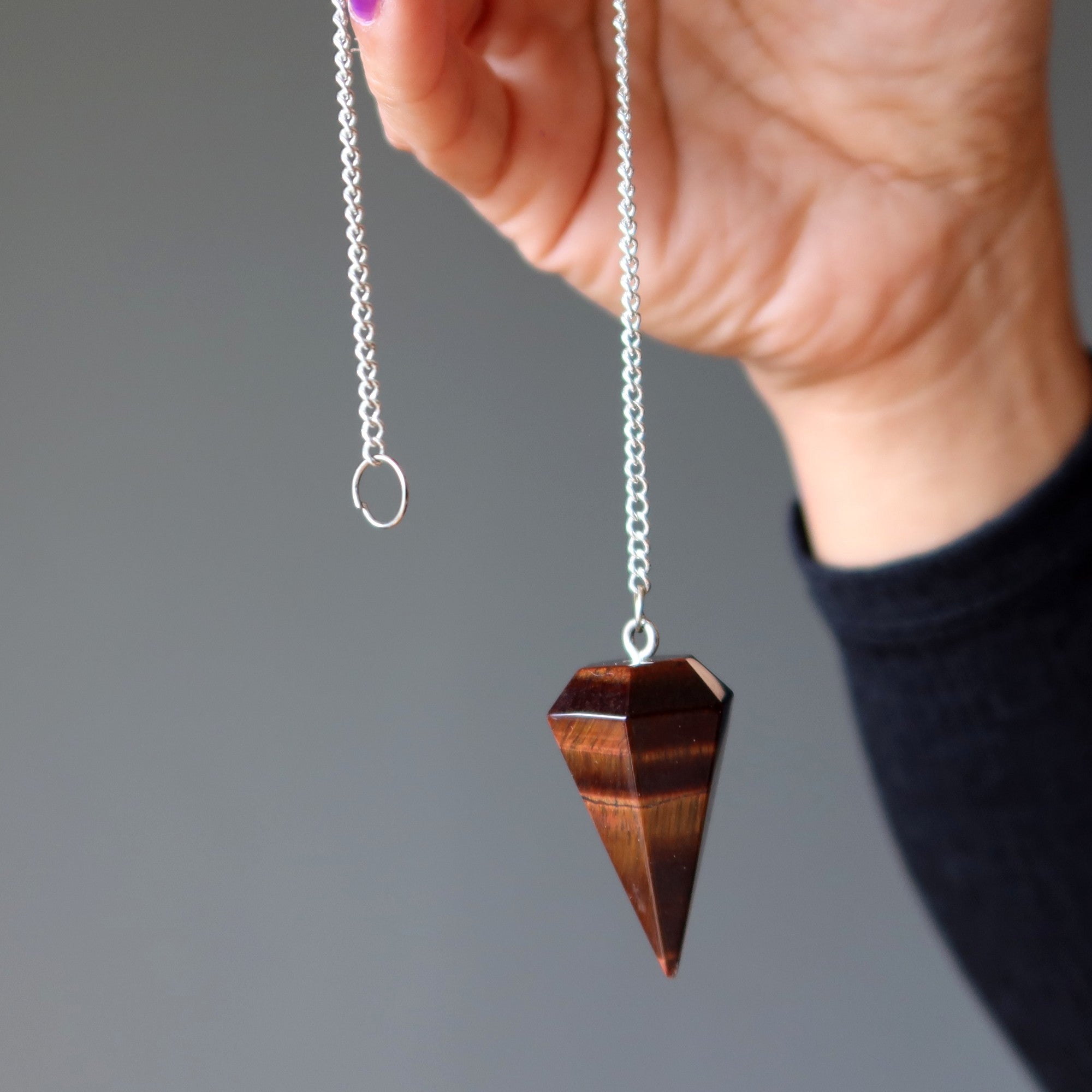 Tigers Eye Pendulum Mind Reader Red Tigers Eye Crystal