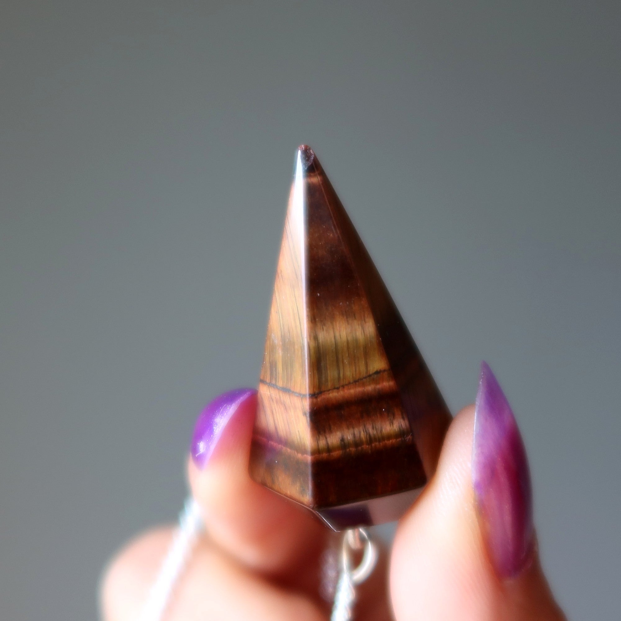 Tigers Eye Pendulum Mind Reader Red Tigers Eye Crystal