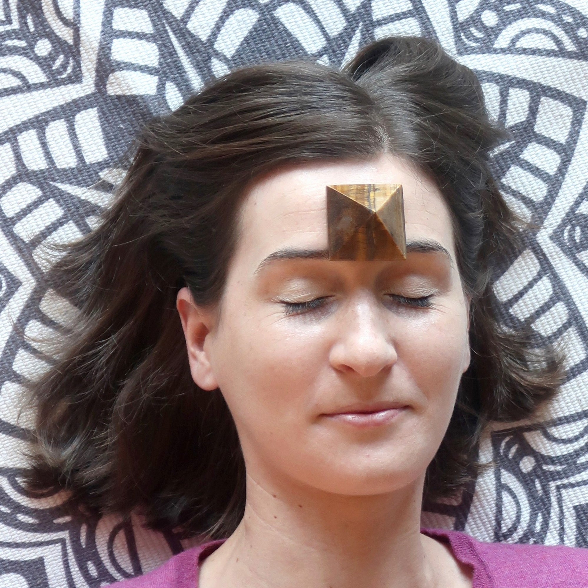 Tigers Eye Pyramid Peak Power Stone Business Success