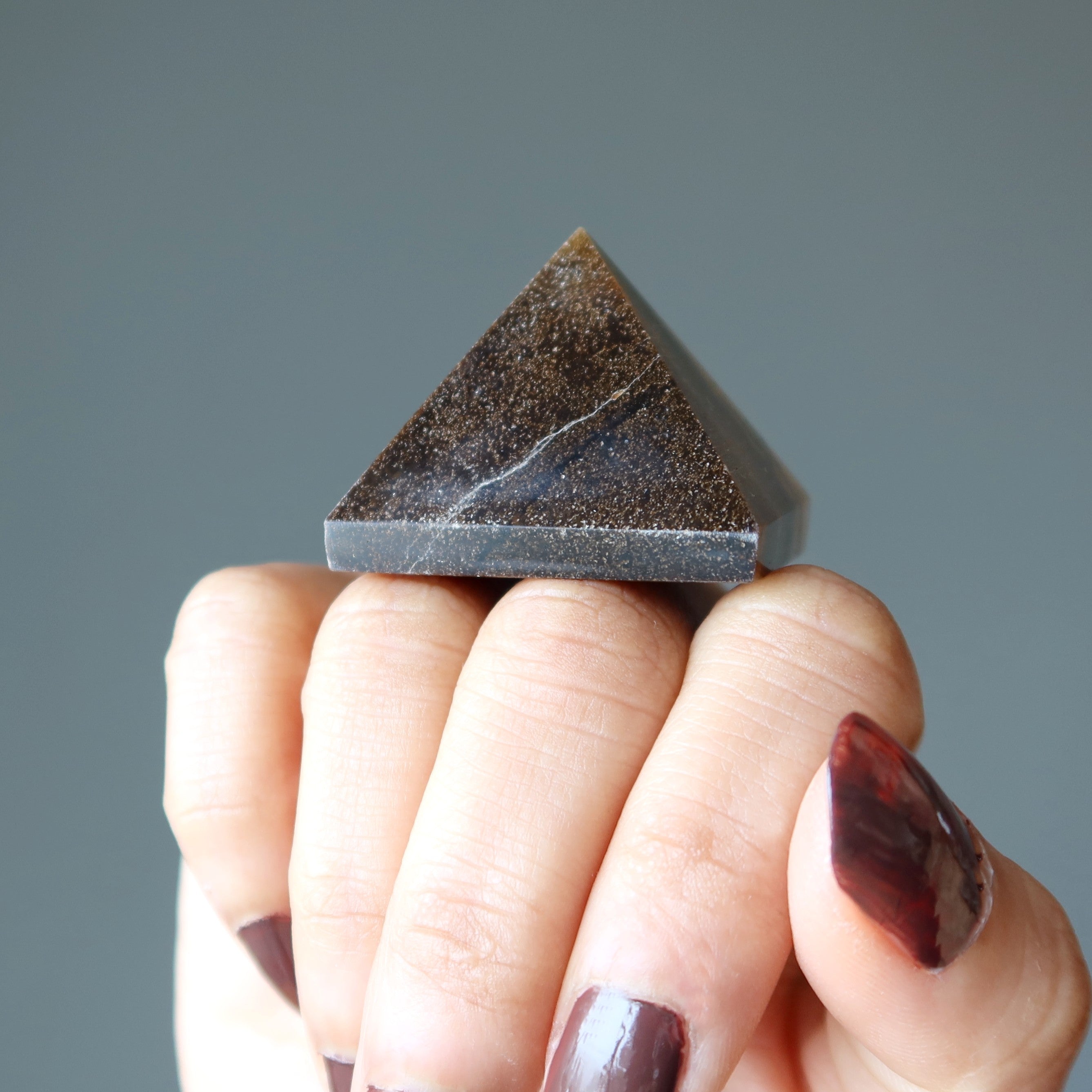 Tigers Eye Pyramid Peak Power Stone Business Success