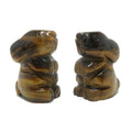 Tigers Eye Rabbit 1" Miniature Pair Animal Hop to Greatness
