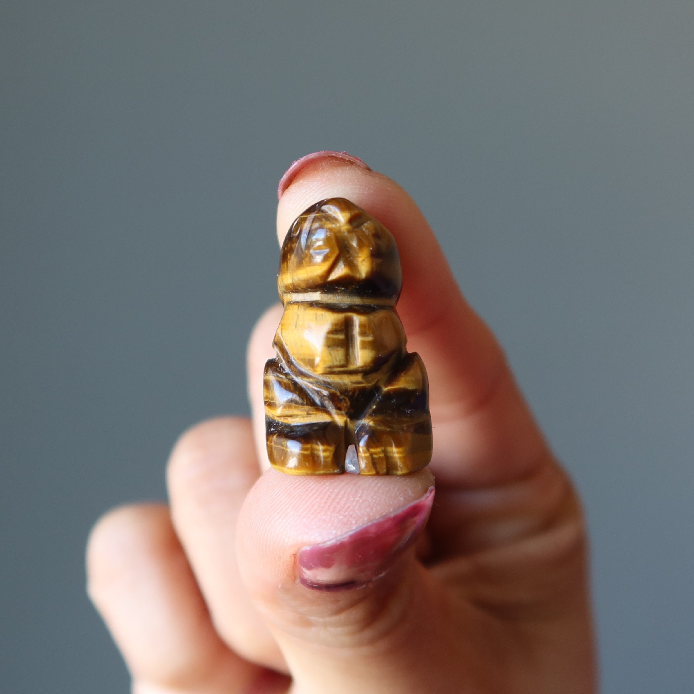 Tigers Eye Rabbit 1" Miniature Pair Animal Hop to Greatness