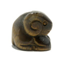 Figurine miniature zodiaque Bélier Œil de tigre mignonne marron