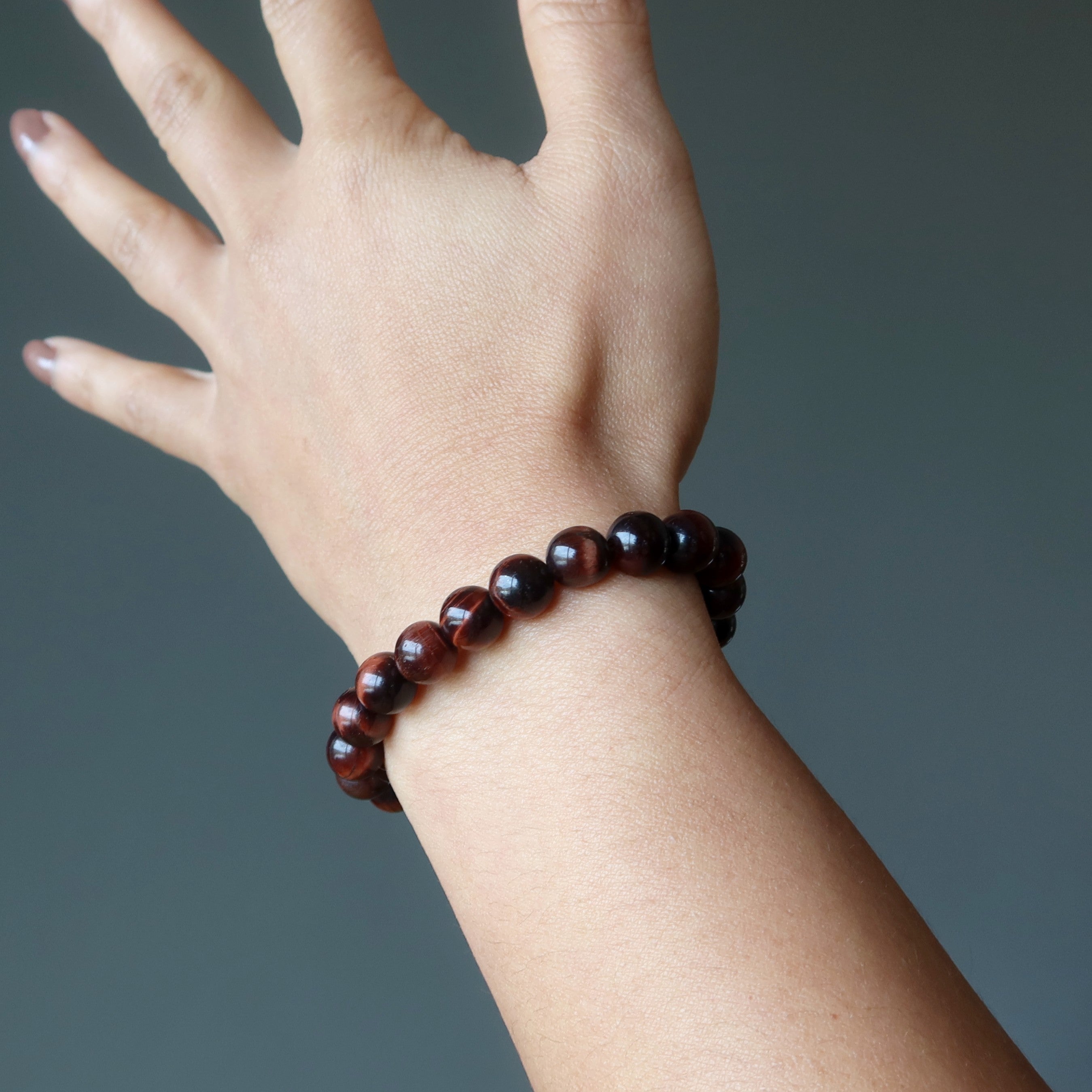 Tigers Eye Bracelet Red Roaring Stone Dream Chaser