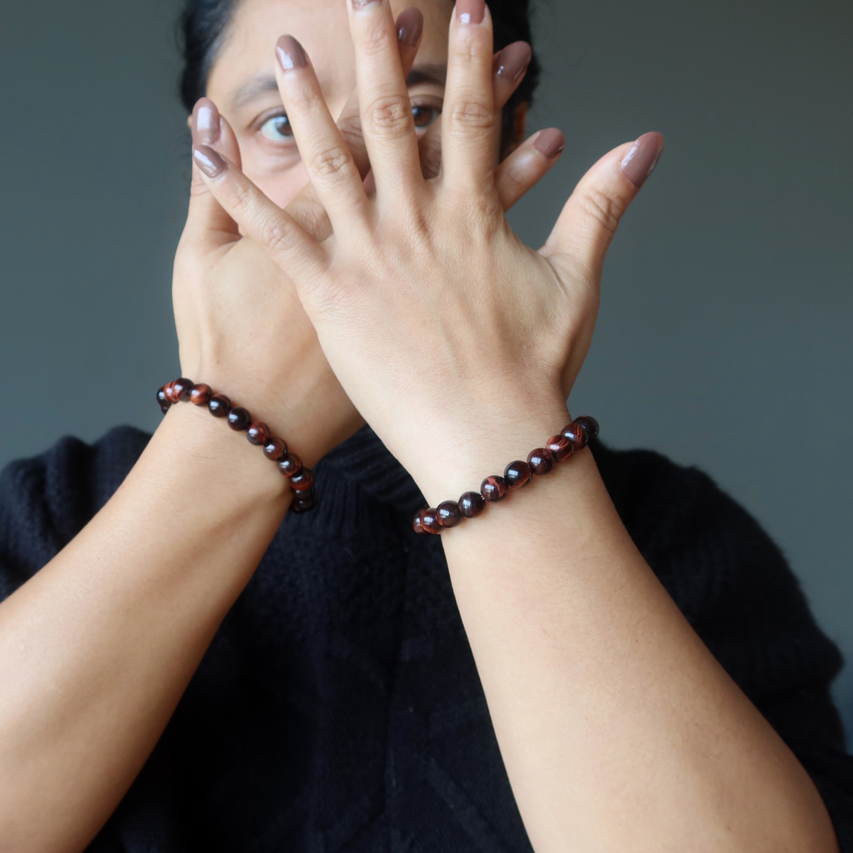 Tigers Eye Bracelet Red Roaring Stone Dream Chaser