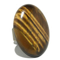 Tigers Eye Ring Big Golden Business Bronze Adjustable