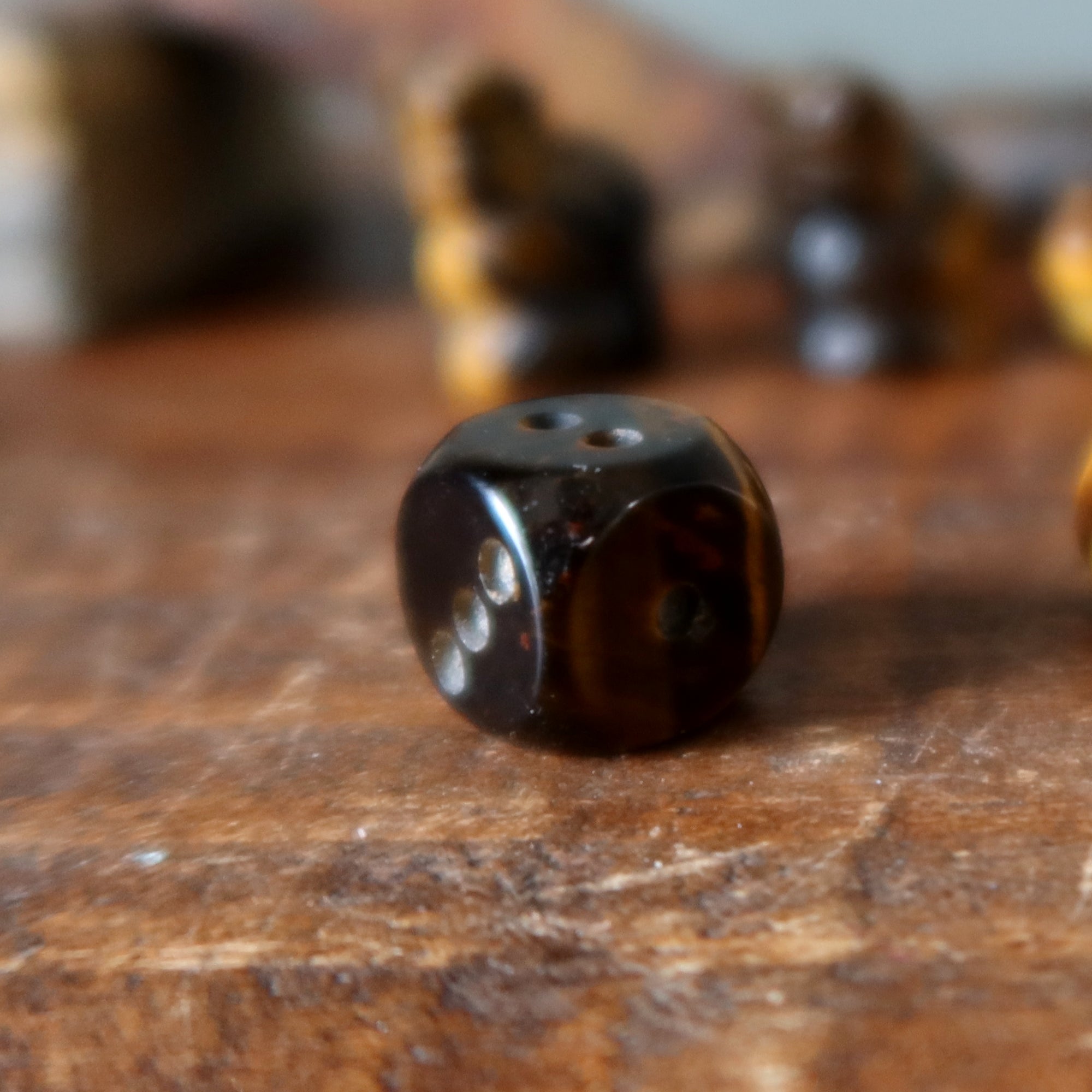 Tigerauge Heilerstein-Set: Stab, Pendel, Drachen-Set mit 12 Stück