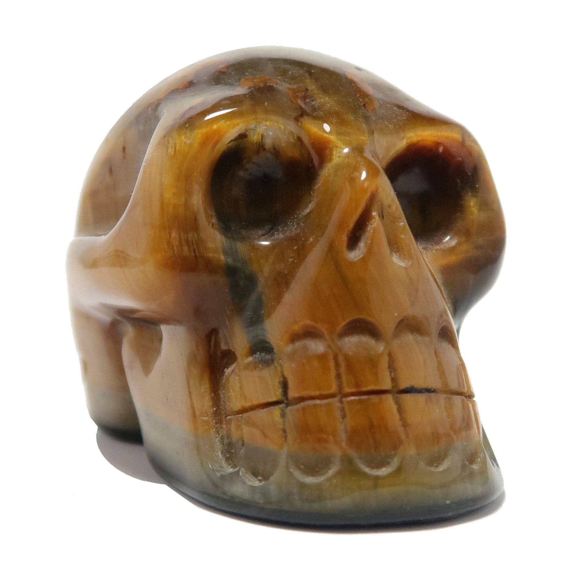 Tigers Eye Skull Secrets of Other World Crystal