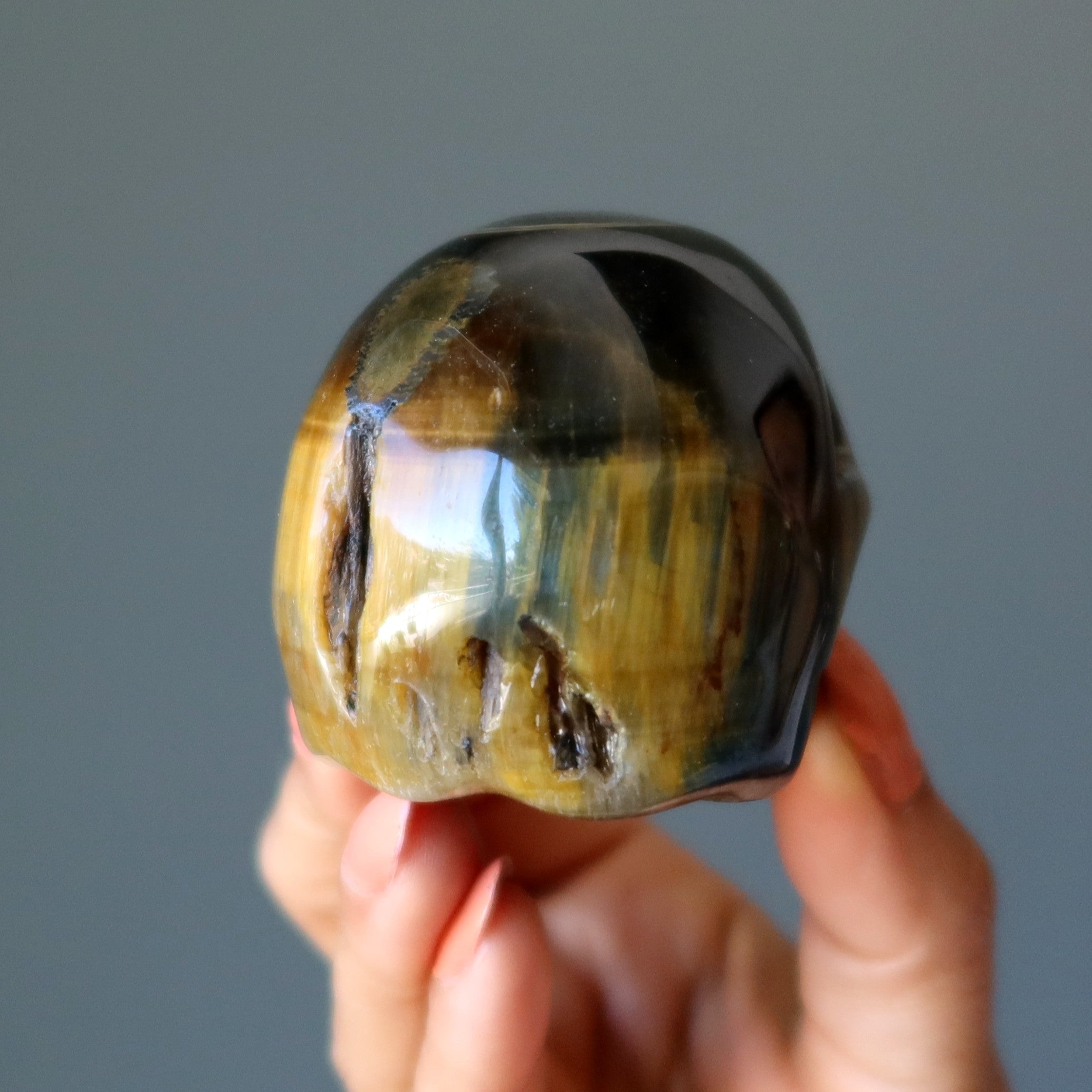 Tigers Eye Skull Secrets of Other World Crystal