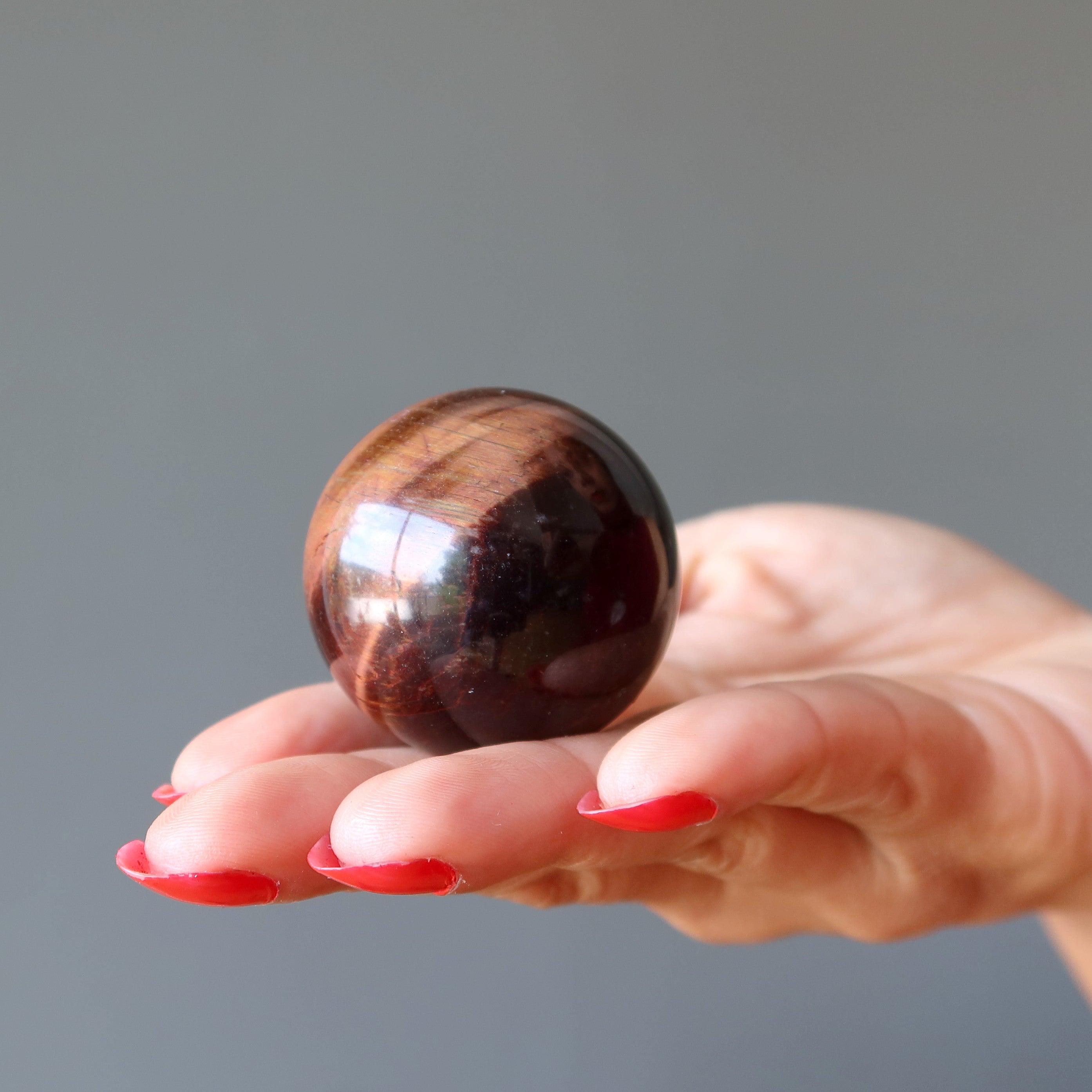 Tigers Eye Sphere Red Dream Chaser Crystal Ball