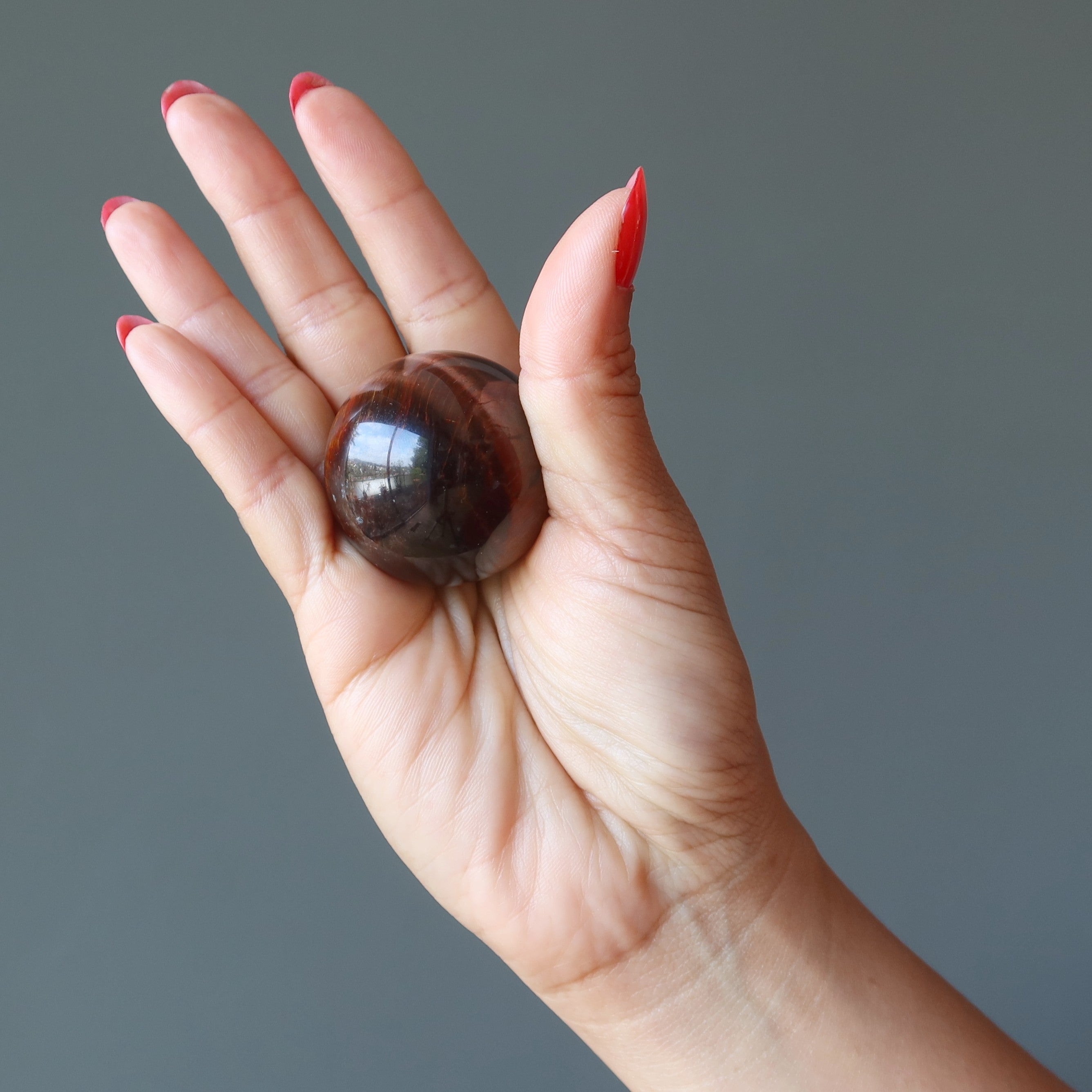 Tigers Eye Sphere Red Dream Chaser Crystal Ball
