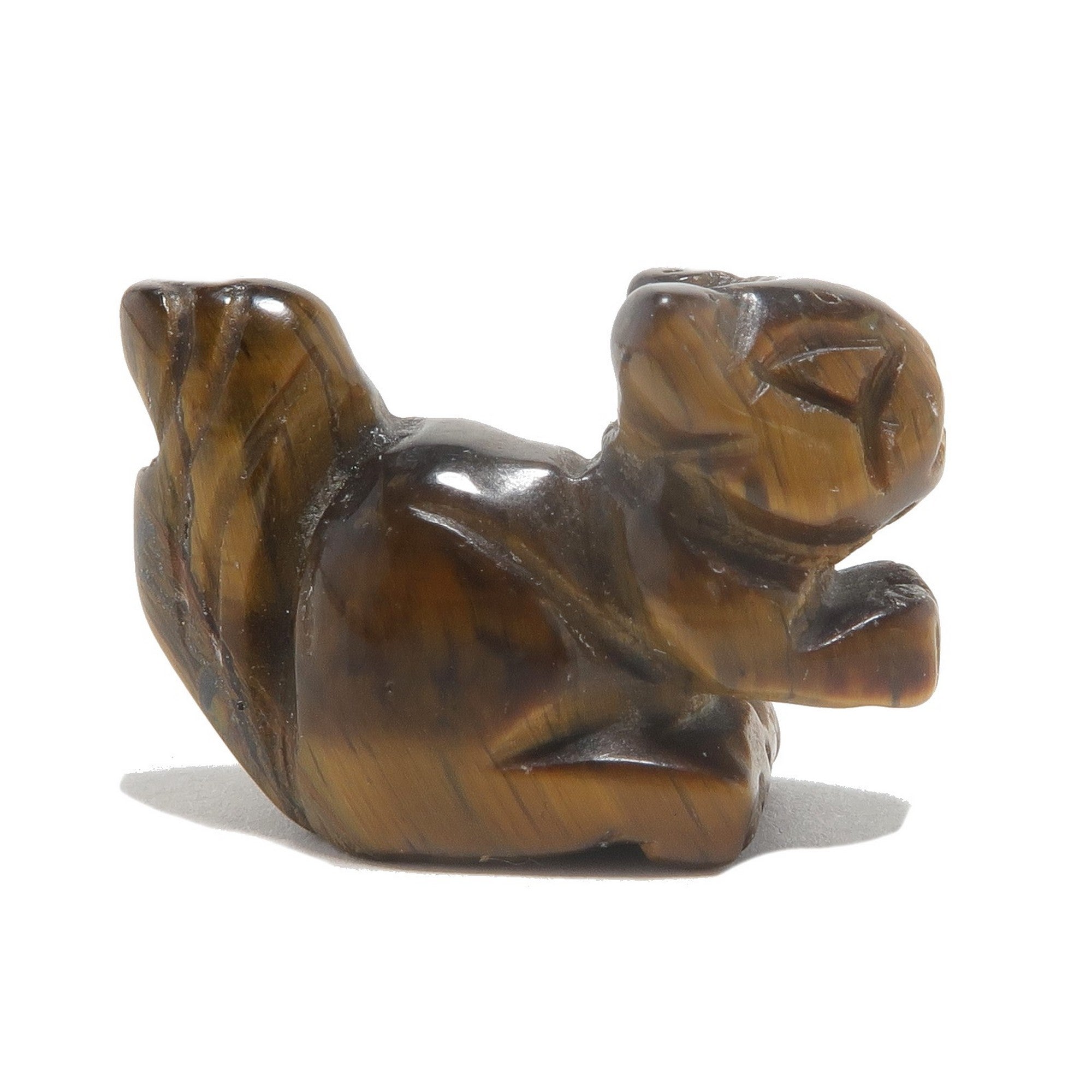Tigers Eye Squirrel 1" Pair Miniature Animal Wealthy Playful Fun