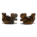 Tigers Eye Squirrel 1" Pair Miniature Animal Wealthy Playful Fun
