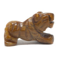 Figurine miniature de tigre en œil de tigre 1"