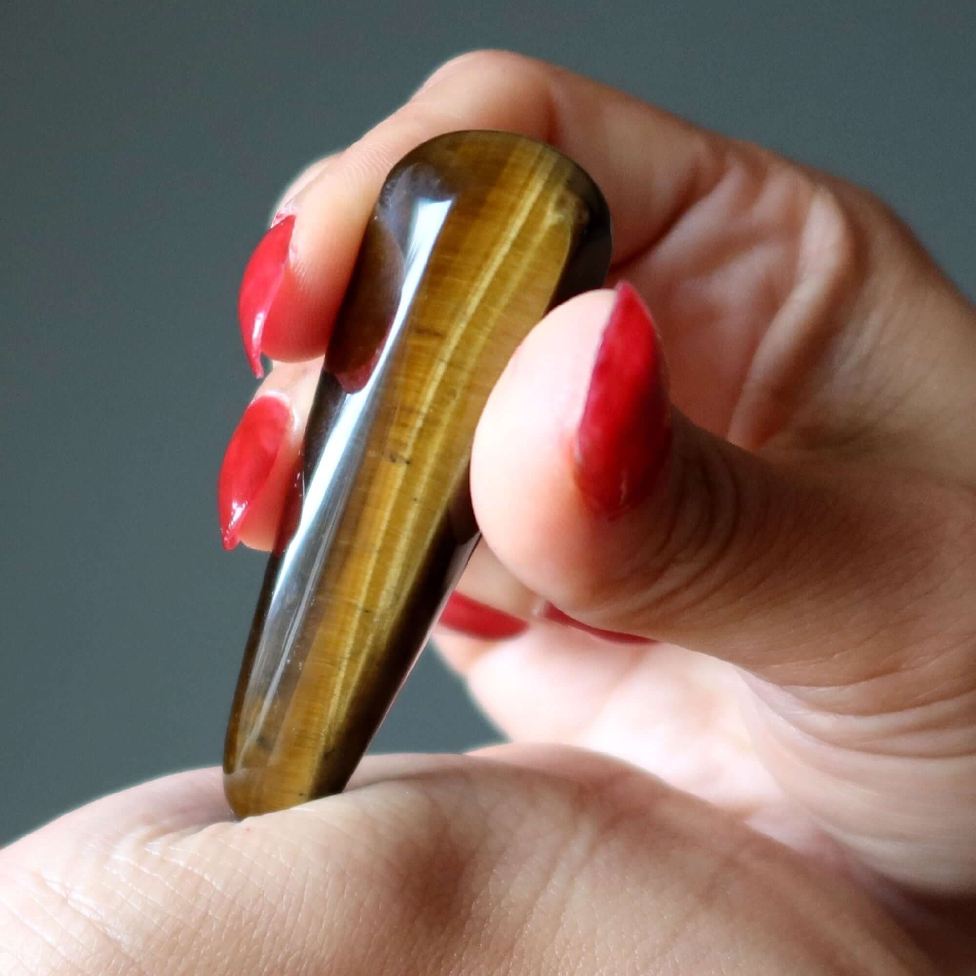 Tigers Eye Massage Wand Golden Delight Stone