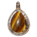 Tigers Eye Pendant Nature Nurture Stone Silver