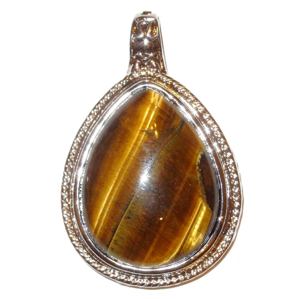 Tigers Eye Pendant Nature Nurture Stone Silver