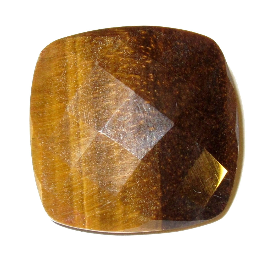 Tigers Eye Pocket Stone Cabochon Golden Diamond