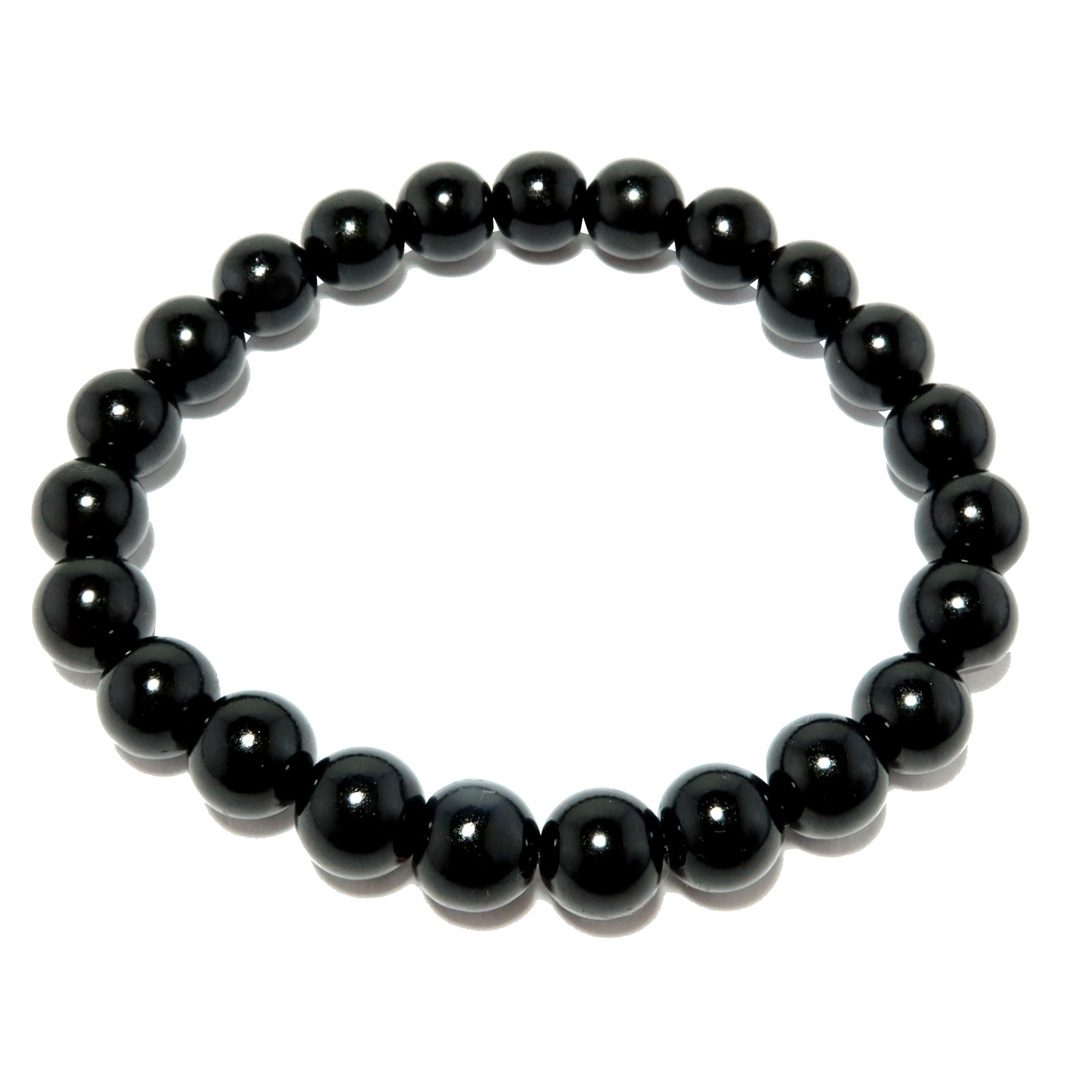 Black Tourmaline Bracelet Gemstone Beads Heroic Protection