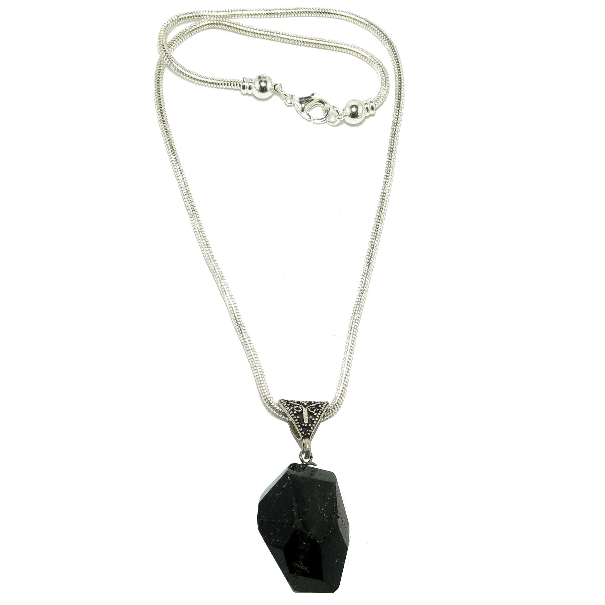 Collier de tourmaline noire avec pierre "Pépite de savoir"