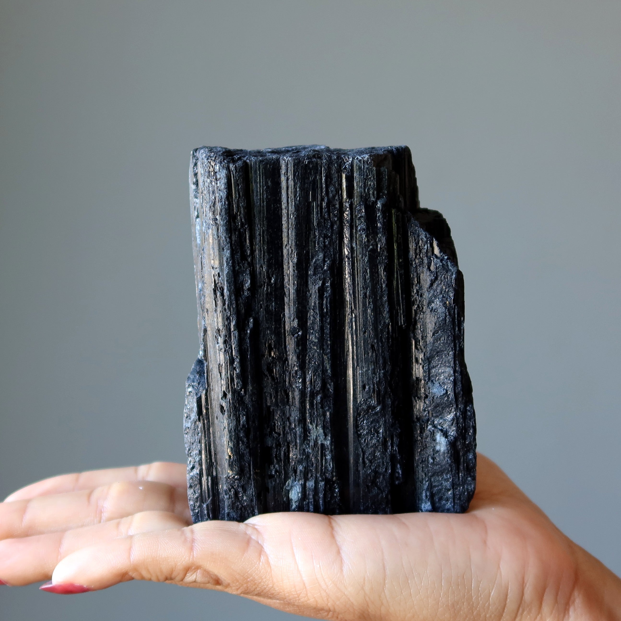 Morceau brut de protection en Tourmaline Noire