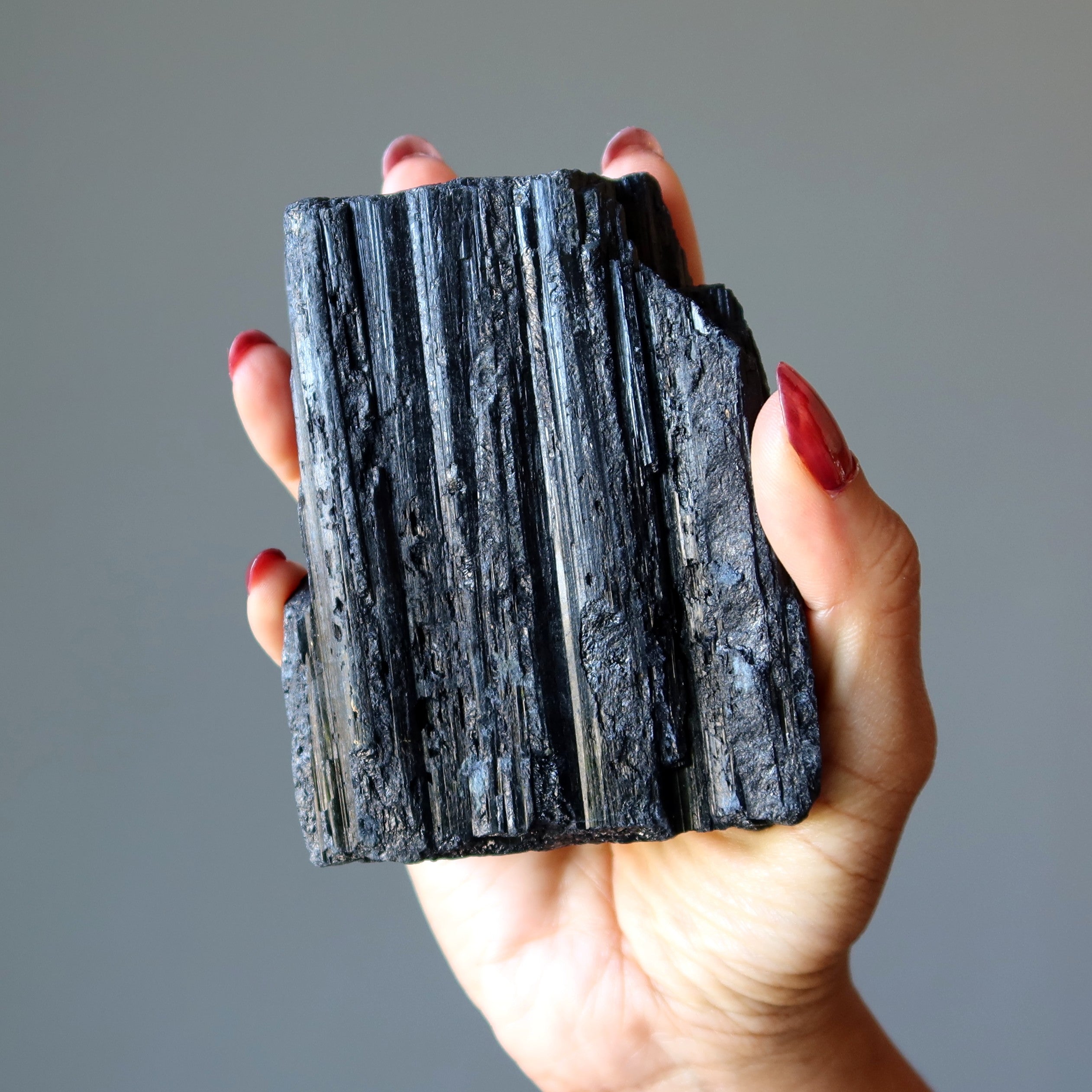 Morceau brut de protection en Tourmaline Noire