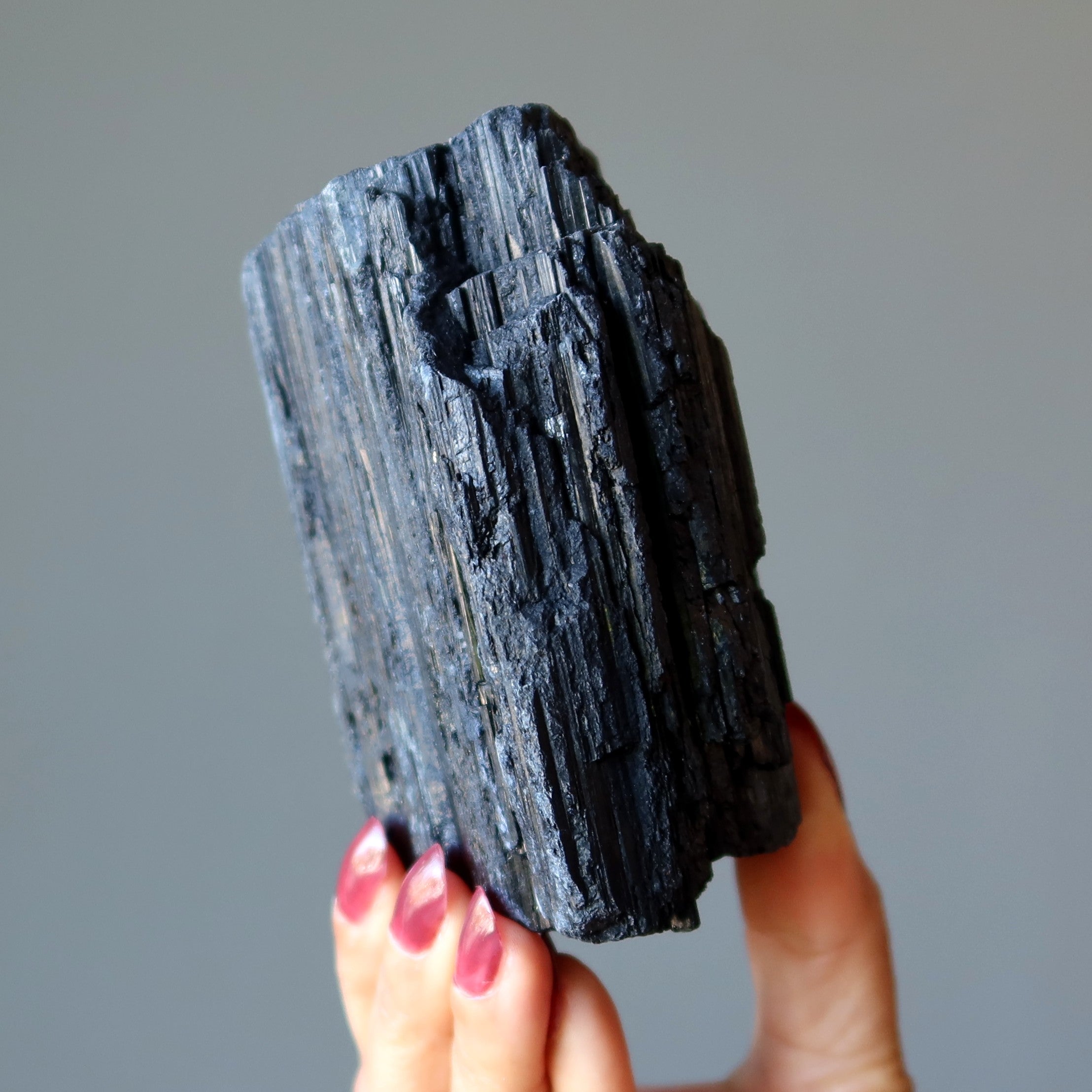 Morceau brut de protection en Tourmaline Noire