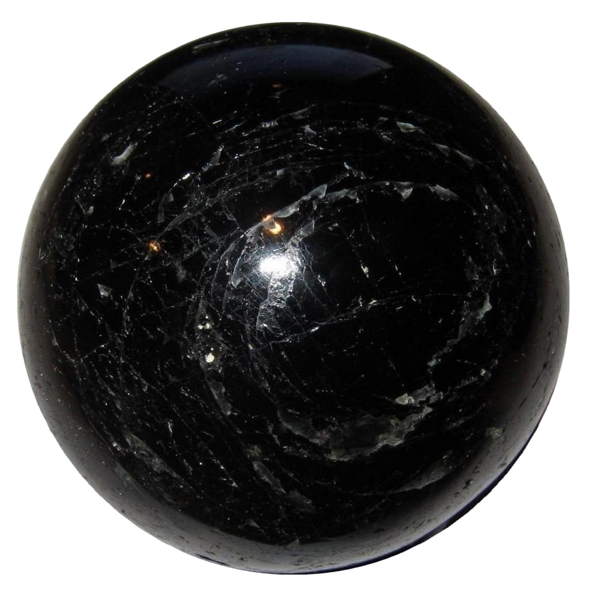 Boule de Protection en Cristal Tourmaline Noire