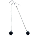 Boucles d'oreilles Tourmaline Noire Pierres de la Déesse Guerrière