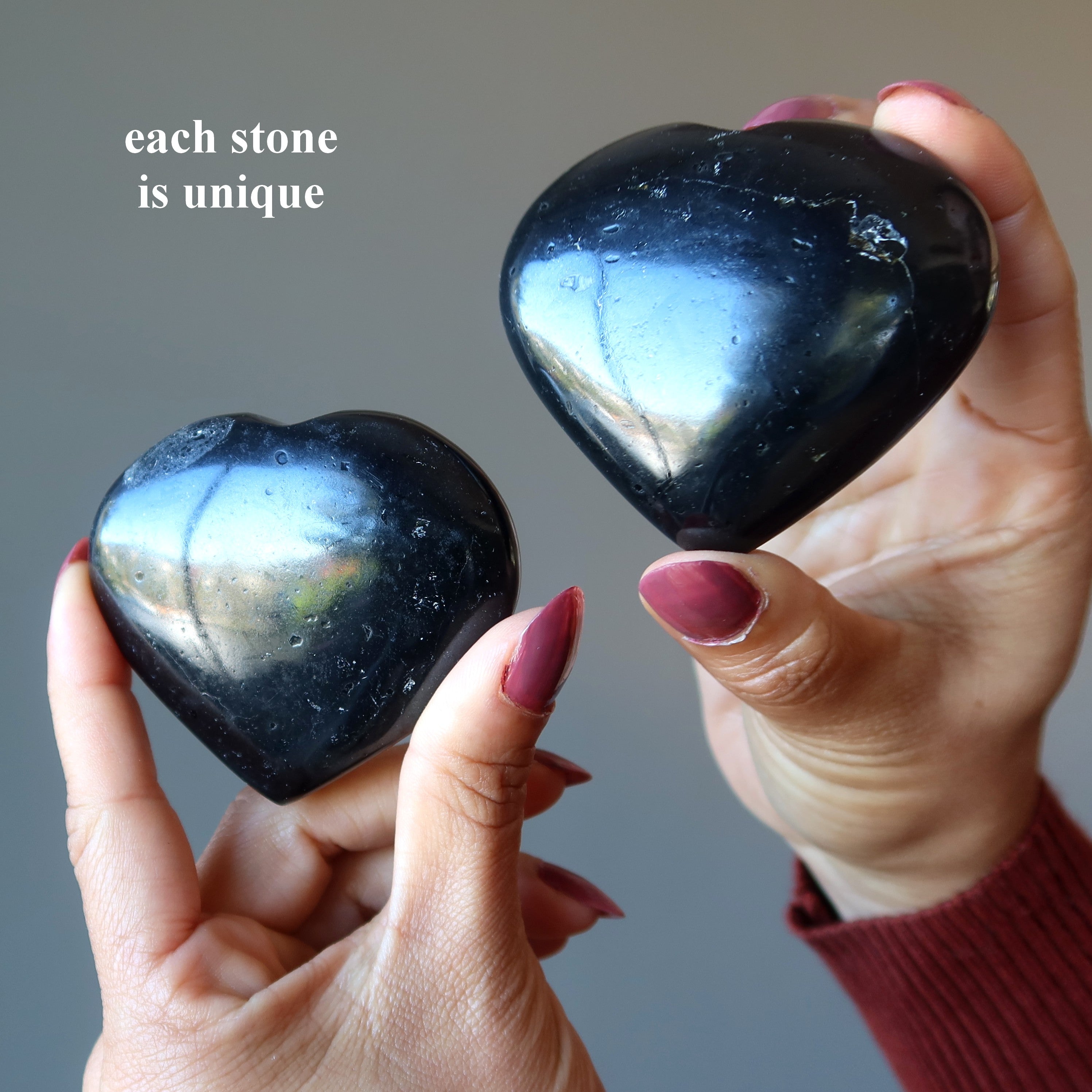Black Tourmaline Heart Protect My Love