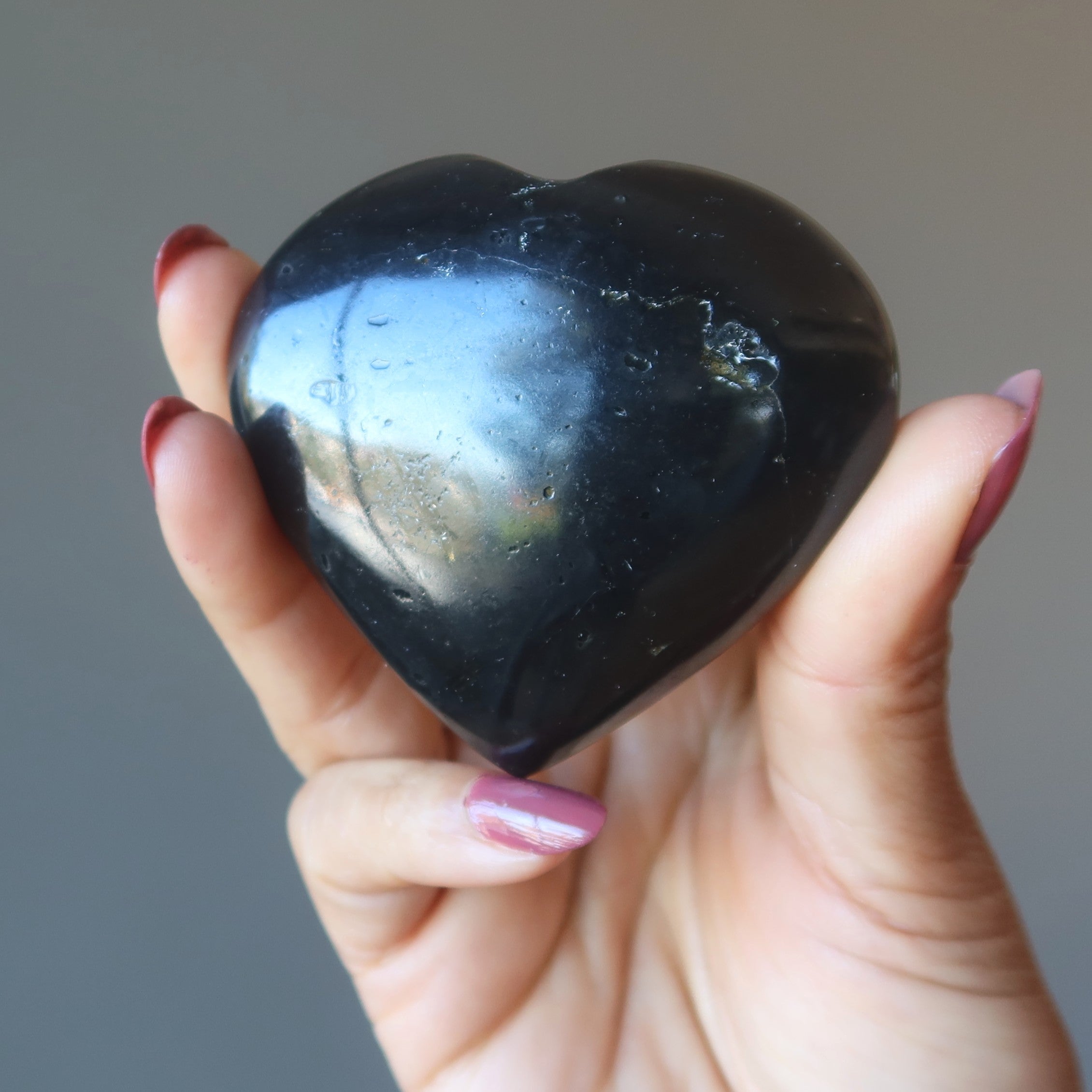 Black Tourmaline Heart Protect My Love