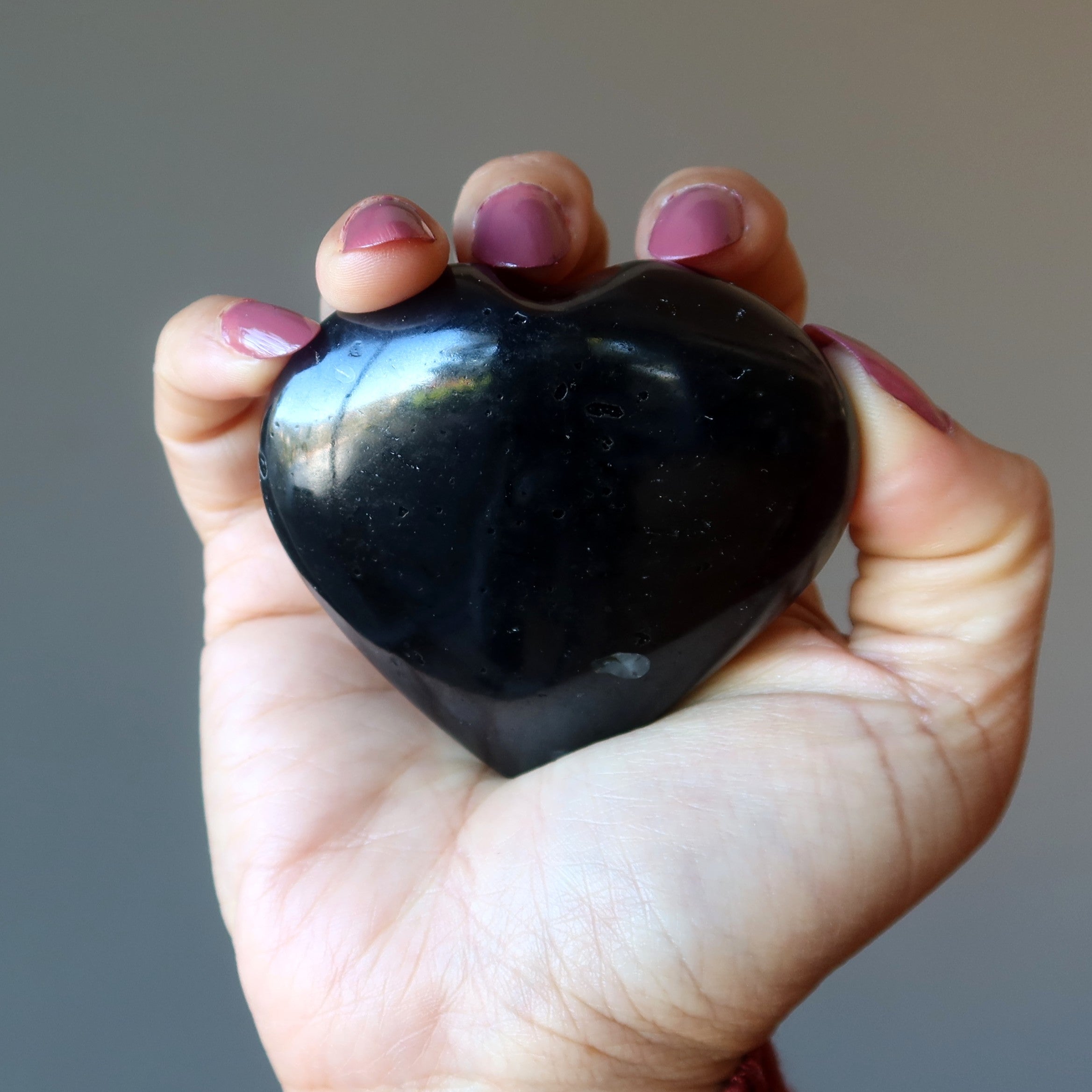 Black Tourmaline Heart Protect My Love