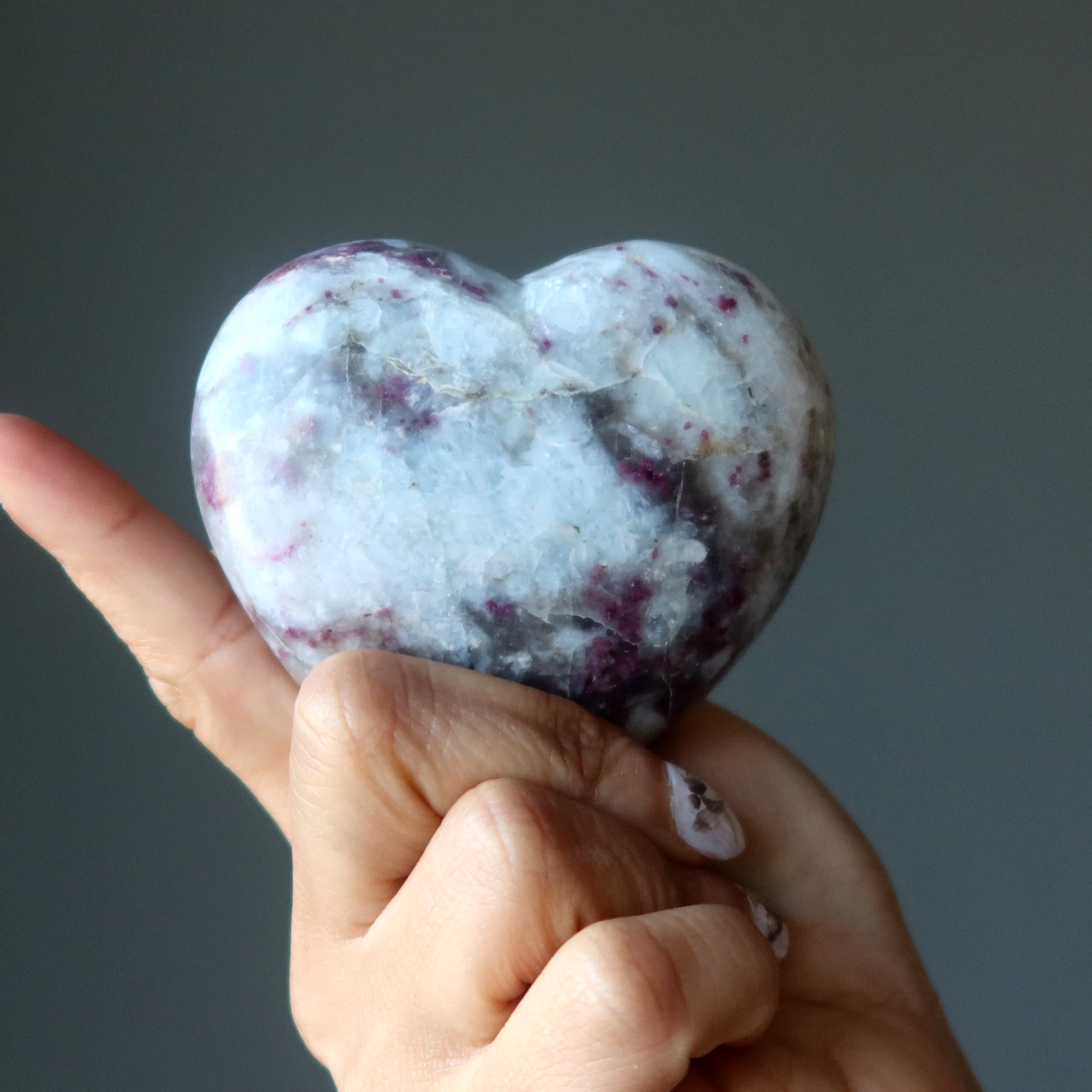 Red Tourmaline Heart Love is Real Rubellite Beauty Stone