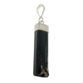Black Tourmaline Pendant Raw Power Sterling Silver