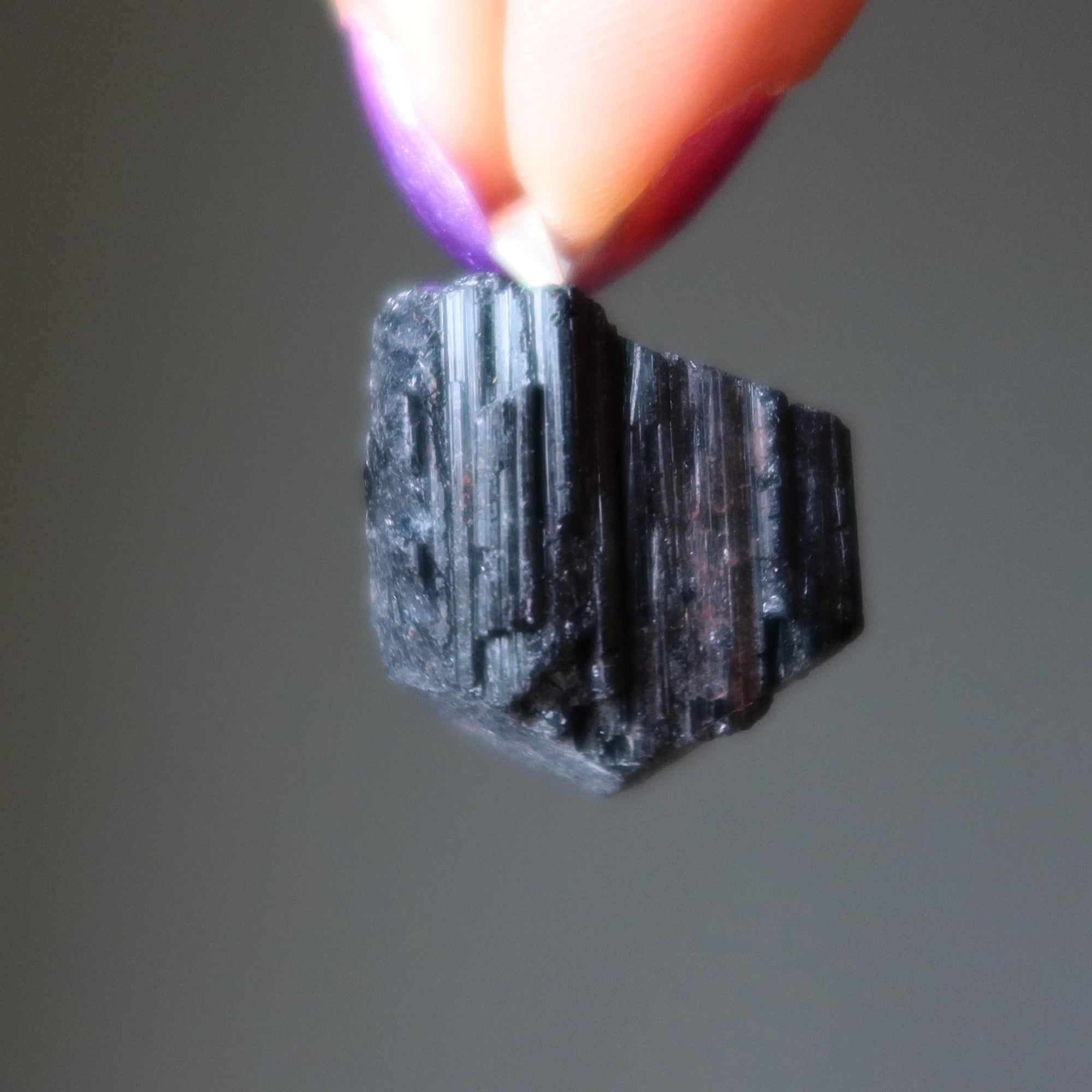 Black Tourmaline Pendant Raw Crystal Savior Silver