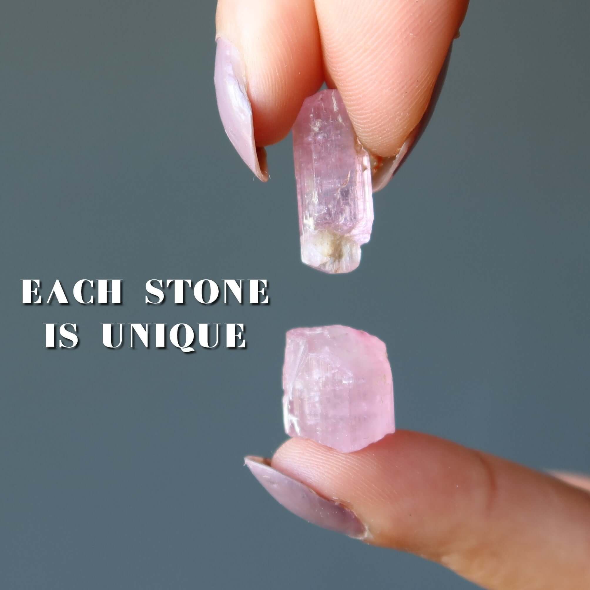 Pink Tourmaline Raw Crystal Free-Loving Gemstone