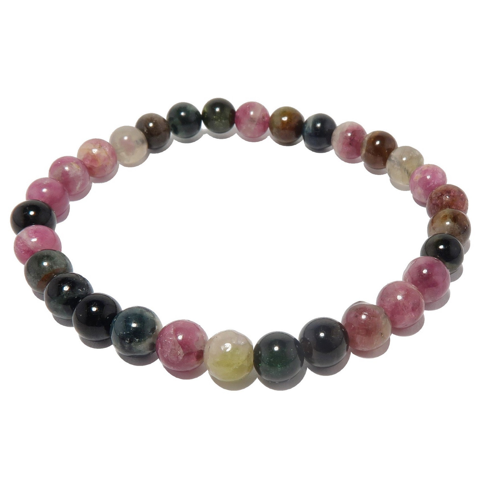 Bracelet tourmaline arc-en-ciel Pierres précieuses du bonheur complet
